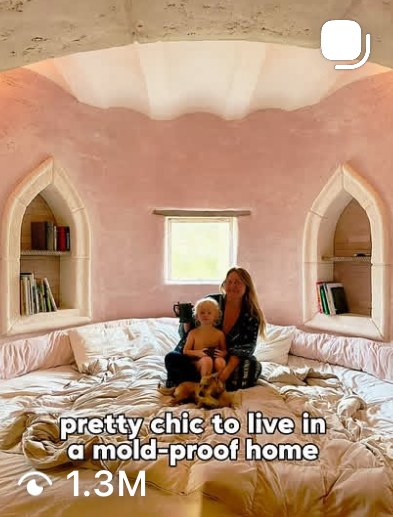 Post: pink lime plaster bedroom, pretty chic to live in a mold-proof home